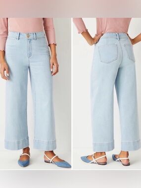 Ann Taylor The Wide Leg High Rise Jeans Size 14
